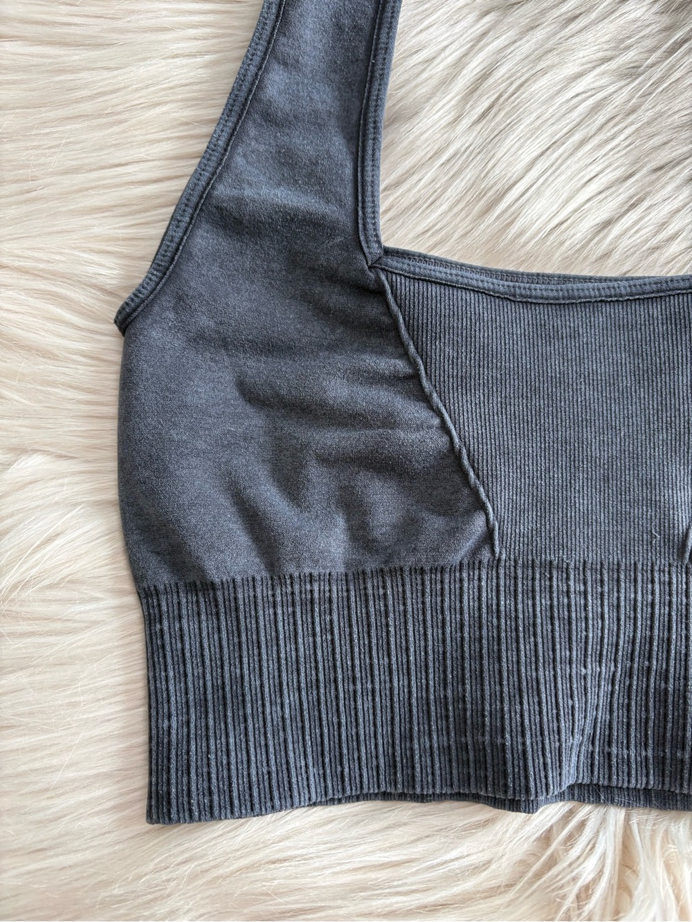 FREE PEOPLE Good Karma Square Neck Bra Crop Top XS/S - Picture 10 of 11